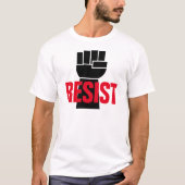 Präsident Trump widerstehen - Anti Trump Black Fis T-Shirt (Vorderseite)