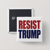 Präsident Trump widerstehen - Anti Trump Button (Vorne & Hinten)