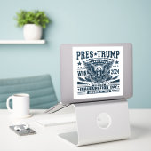 Präsident Trump Won 2024 Aufkleber (Laptop auf Schreibtisch)