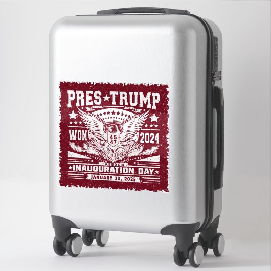 Präsident Trump Won 2024 Aufkleber (Koffer)