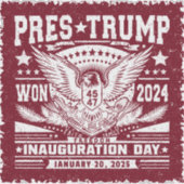 Präsident Trump Won 2024 Aufkleber (Vorderseite)