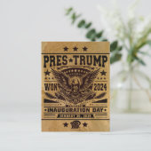 Präsident Trump Won 2024 Postkarte (Stehend Vorderseite)