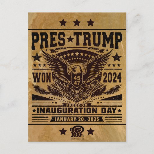 Präsident Trump Won 2024 Postkarte (Vorderseite)