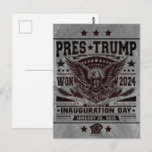 Präsident Trump Won 2024 Postkarte (Vorne/Hinten)