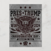 Präsident Trump Won 2024 Postkarte (Vorderseite)