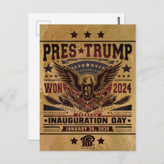 Präsident Trump Won 2024 Postkarte (Vorne/Hinten)