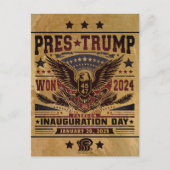 Präsident Trump Won 2024 Postkarte (Vorderseite)