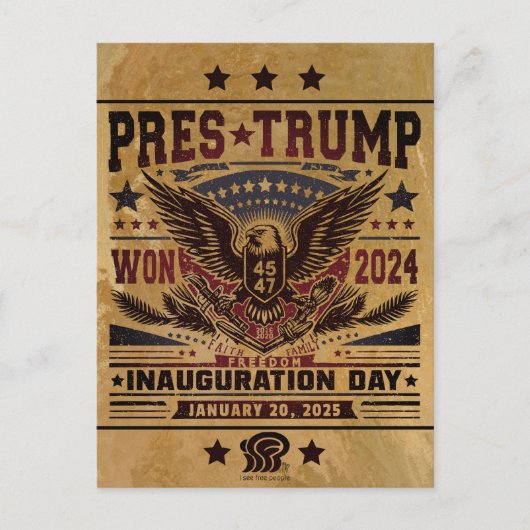 Präsident Trump Won 2024 Postkarte (Vorderseite)