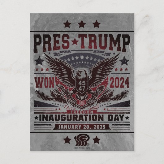 Präsident Trump Won 2024 Postkarte (Vorderseite)