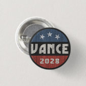 Präsident Vance 2028 J.D. Vance 28 Abstimmung 2028 Button (Vorne & Hinten)