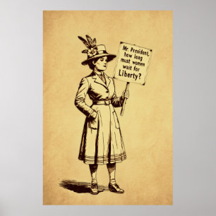 Präsident Vintag Suffragette Art Poster