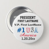 Präsident Vizepräsident Name Einweihung Button (Vorne & Hinten)