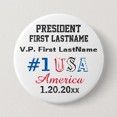 Präsident Vizepräsident Name Einweihung Button (Vorderseite)