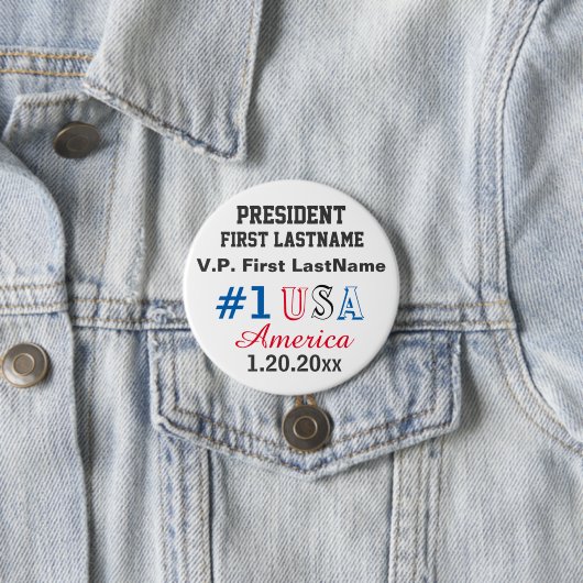 Präsident Vizepräsident Name Einweihung Button (Beispiel)