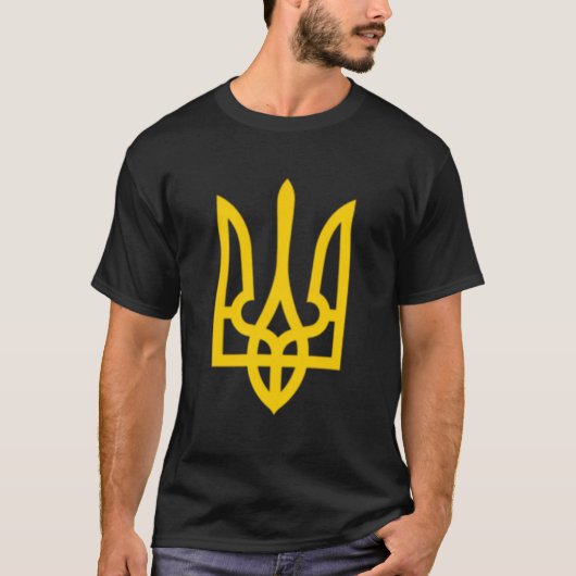 Präsident Volodymyr Zelensky Ukraine Tryzub Triden T-Shirt (Vorderseite)