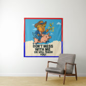 Präsident wendet Zölle auf alle an Wandteppich (Beispiel)