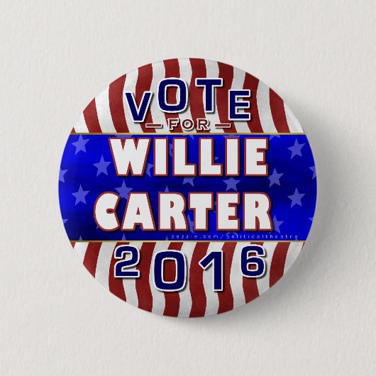 Präsident Willie-Carter Wahl 2016 Demokrat Button (Vorderseite)
