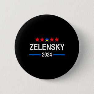 Präsident Zelensky 2024 Wahl Ukraine 1 Button