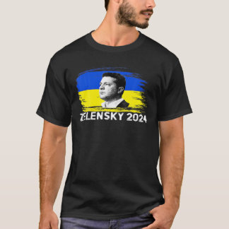 Präsident Zelensky 2024 Wahl Ukraine T-Shirt