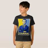 Präsident Zelensky Courage - Retro-Stand mit Ukra T-Shirt (Vorne ganz)