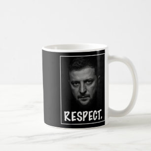 Präsident Zelensky Porträt Respekt Unterstützung U Kaffeetasse