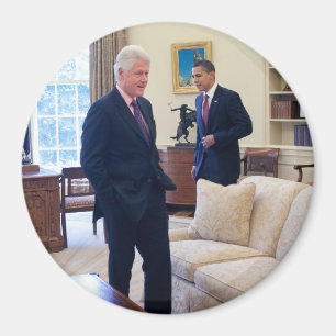 Präsidenten Barack Obama und Bill Clinton Magnet