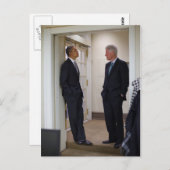 Präsidenten Barack Obama und Bill Clinton Postkarte (Vorne/Hinten)