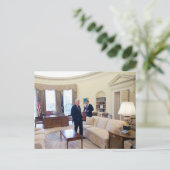 Präsidenten Barack Obama und Bill Clinton Postkarte (Stehend Vorderseite)