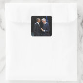 Präsidenten Barack Obama und Bill Clinton Quadratischer Aufkleber (Tasche)