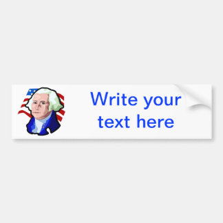 Präsidenten Day, George Washington und USA-Flagge Autoaufkleber