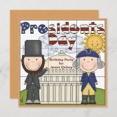Präsidenten Day Invitation Einladung (Vorne/Hinten)
