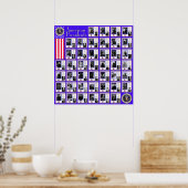 PRÄSIDENTEN DER USA BLAUE A/567 POSTER (Küche)
