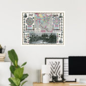 Präsidenten der Vereinten Staaten Karte - 1859 Poster (Heimbüro)