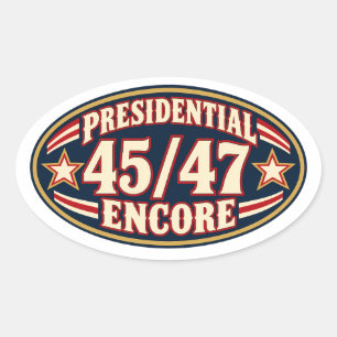 Präsidenten Encore 45 47 Oval Aufkleber