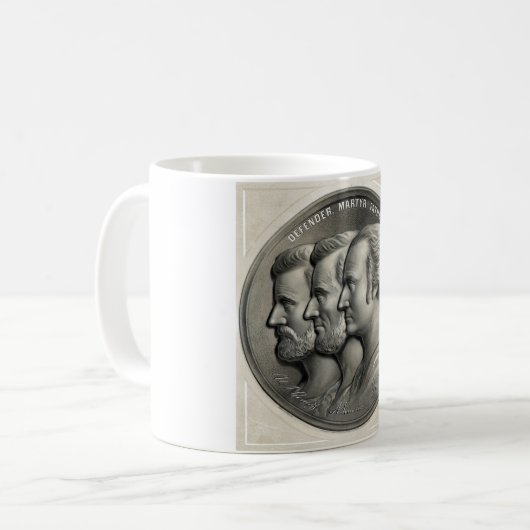 Präsidenten Grant, Lincoln und Washington Kaffeetasse (Vorderseite Links)