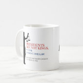 Präsidenten sind keine Könige, die niemand über de Kaffeetasse (Vorderseite Links)