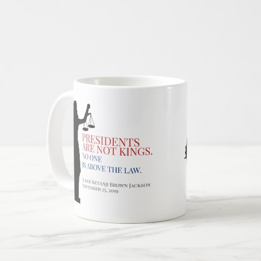 Präsidenten sind keine Könige, die niemand über de Kaffeetasse (Vorderseite Links)