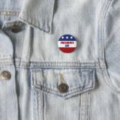 Präsidenten Tag rot und blau mit Sternen Button (Beispiel)