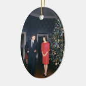 Präsidenten-und Mrs.Kennedy Weihnachtsverzierung Keramikornament (Links)