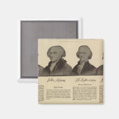 Präsidenten USA, Autogramme, Biografien 2 Magnet (Vorderseite/Rückseite)