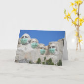 Präsidenten von Rushmore mit Masken Karte (Gelbe Blume)