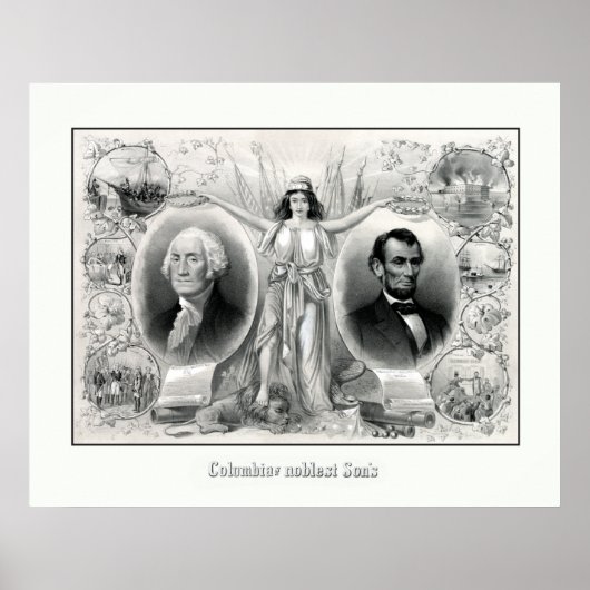 Präsidenten Washington und Lincoln Poster (Vorne)