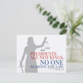 Präsidenten wissen nicht, dass niemand über dem Ge Postkarte (Stehend Vorderseite)