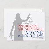 Präsidenten wissen nicht, dass niemand über dem Ge Postkarte (Vorne/Hinten)