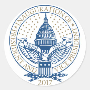 Präsidenteneinweihungs-Trumpf-Pennys 2017 Runder Aufkleber