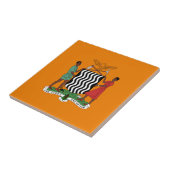 Präsidentenflagge von Sambia Fliese (Seite)