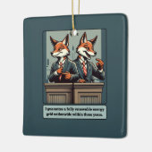 Präsidentenfox - Funny Political Satire Animal Keramikornament (Links)
