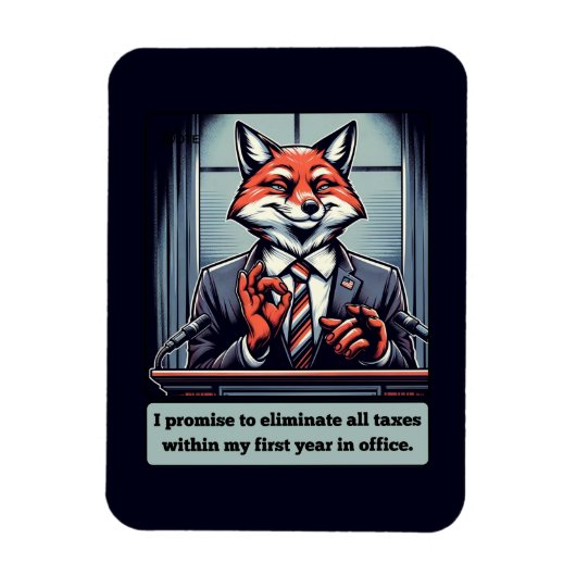 Präsidentenfox - Funny Political Satire Animal Magnet (Vertikal)