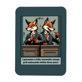 Präsidentenfox - Funny Political Satire Animal Magnet