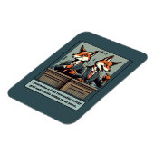 Präsidentenfox - Funny Political Satire Animal Magnet (Linke Seite)